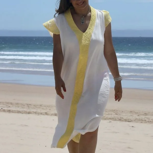 Breezy White Kaftan - Image 3