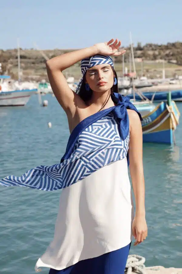 ROBE BLEU MARINE VIVA L'AMORE – Image 4