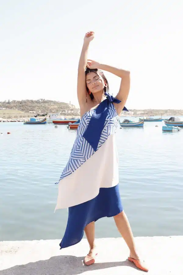 ROBE BLEU MARINE VIVA L'AMORE – Image 2