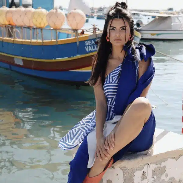 ROBE BLEU MARINE VIVA L'AMORE